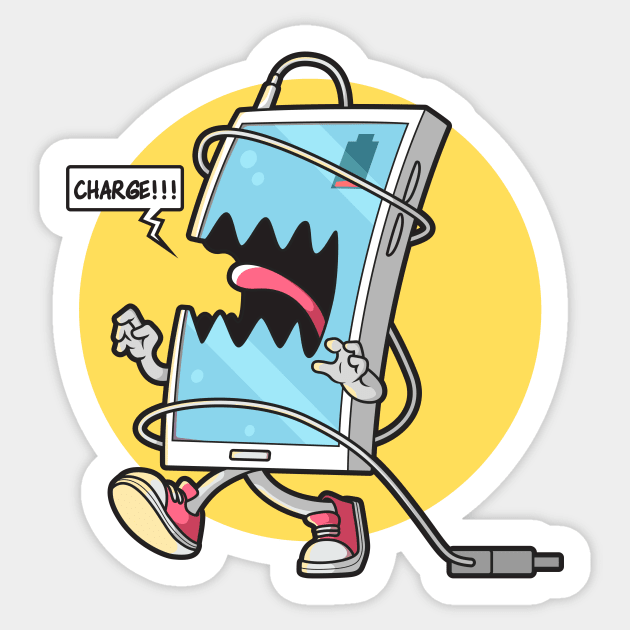 Funny Cartoon Zombie Cell Phone Sticker by SLAG_Creative